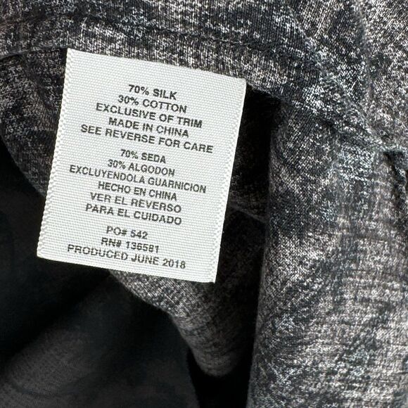 Nat Nast Short Sleeve Silk Button Up Shirt Size XL Men's Hawaiian Floral Black - Picture 4 of 6